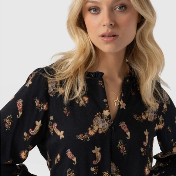 NWT Saint and Sofia Olivia Paisley Long Sleeve Dress - Picture 5 of 16